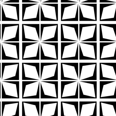 Haçlı, çizgili, çizgili soyut geometrik desen. Kusursuz vektör arkaplanı. Beyaz ve siyah süs. Modern retiküle grafik tasarımı.