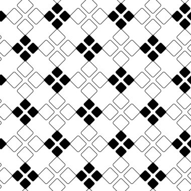Haçlı, çizgili, çizgili soyut geometrik desen. Kusursuz vektör arkaplanı. Beyaz ve siyah süs. Modern retiküle grafik tasarımı.
