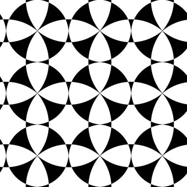 Haçlı, çizgili, çizgili soyut geometrik desen. Kusursuz vektör arkaplanı. Beyaz ve siyah süs. Modern retiküle grafik tasarımı.