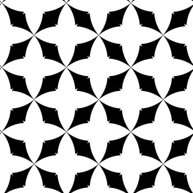 Haçlı, çizgili, çizgili soyut geometrik desen. Kusursuz vektör arkaplanı. Beyaz ve siyah süs. Modern retiküle grafik tasarımı.