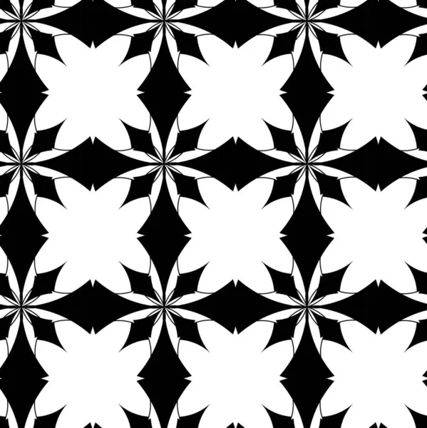 Haçlı, çizgili, çizgili soyut geometrik desen. Kusursuz vektör arkaplanı. Beyaz ve siyah süs. Modern retiküle grafik tasarımı.