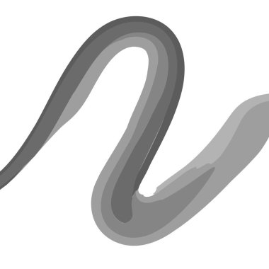 Beyaz arkaplanda siyah suluboya deseni izole edildi