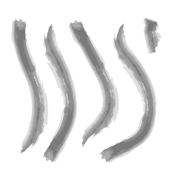 Beyaz arkaplanda siyah suluboya deseni izole edildi