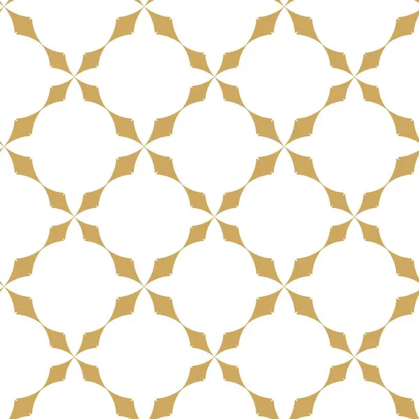 Haçlı, çizgili, çizgili soyut geometrik desen. Kusursuz vektör arkaplanı. Beyaz ve altın süs. Modern retiküle grafik tasarımı.
