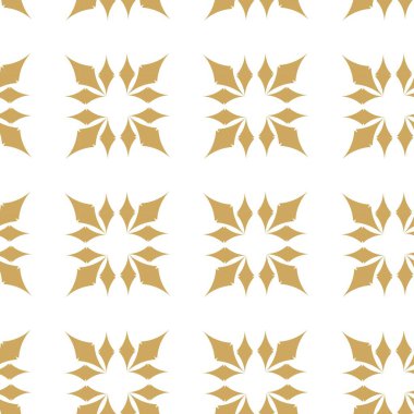 Haçlı, çizgili, çizgili soyut geometrik desen. Kusursuz vektör arkaplanı. Beyaz ve altın süs. Modern retiküle grafik tasarımı.