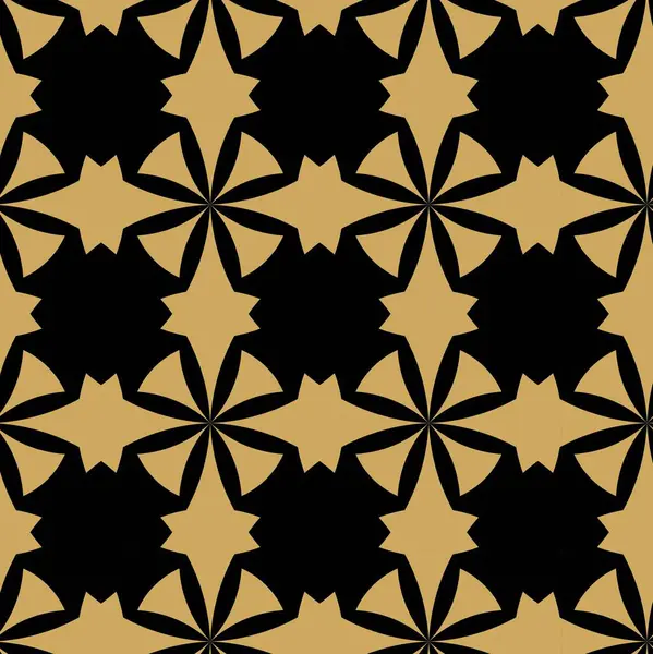 Siyah zemin üzerinde altın çizgiler, daireler ve şekiller olan kusursuz soyut geometrik desen. Kumaş, duvar kağıtları, not defterleri, hediye paketi, ambalaj, kilim ve markalaşma için ideal..