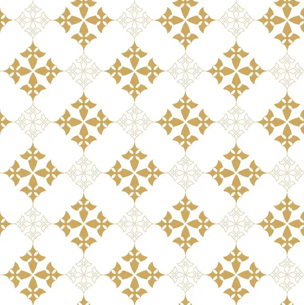 Haçlı, çizgili, çizgili soyut geometrik desen. Kusursuz vektör arkaplanı. Beyaz ve altın süs. Modern retiküle grafik tasarımı.
