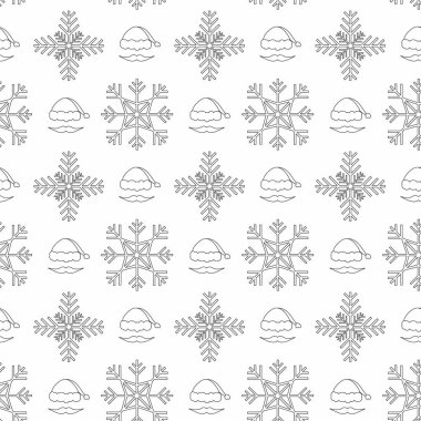 Şenlikli Noel ve yeni yıl unsurlarıyla kusursuz ana hatlar. Tatil kartları, ambalaj kağıdı, ambalaj, tekstil ve kış dekorasyonu için mükemmel..