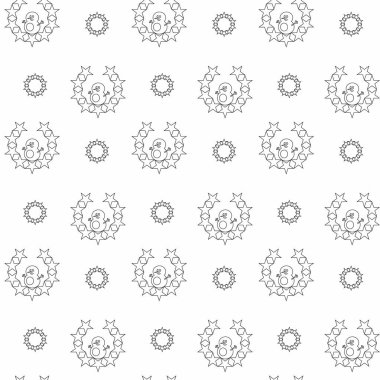 Noel ve Yeni Yıl motifleriyle kusursuz çizgiler. Hediye paketleme, tebrik kartları, parti dekorasyonu ve mevsimlik tasarım için uygun.