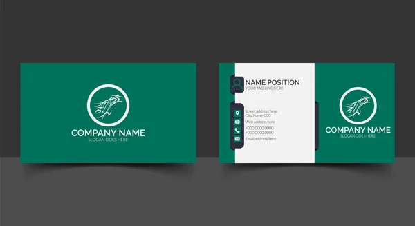 Modern Business Card Template Design Simple Visiting Card Mockup — Stock Vector