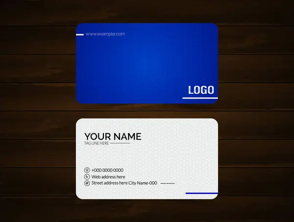 şık mavi dalga kartvizit vektör tasarımı