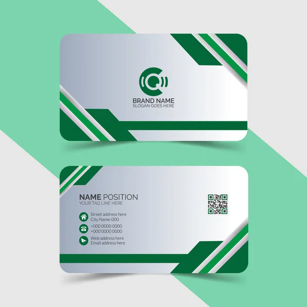 Çift taraflı yaratıcı kartvizit şablonu tasarımı