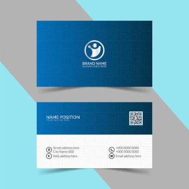 Çift taraflı premium kartvizit şablonu tasarımı