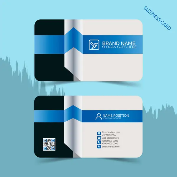Modern yaratıcı kartvizit ve isim kartı, yatay basit temiz şablon vektör tasarımı