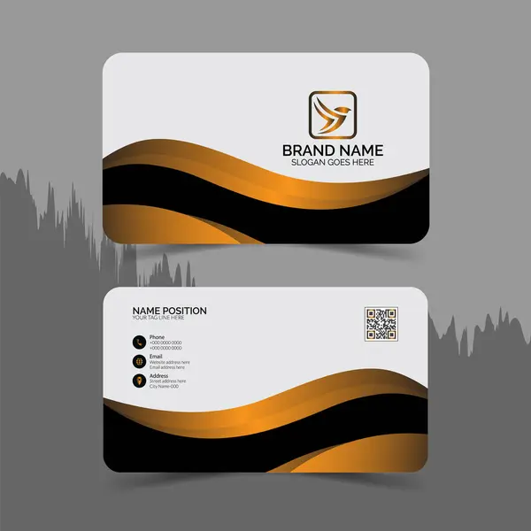 Şirket kartviziti, isim kartı şablonu, yatay basit temiz düzen tasarım şablonu