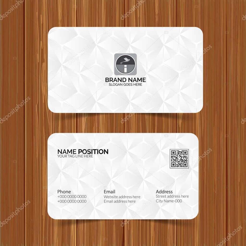 Modern white business card template