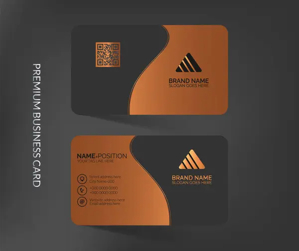 Düz kullanıcı arayüzü ile lüks koyu kart şablonu