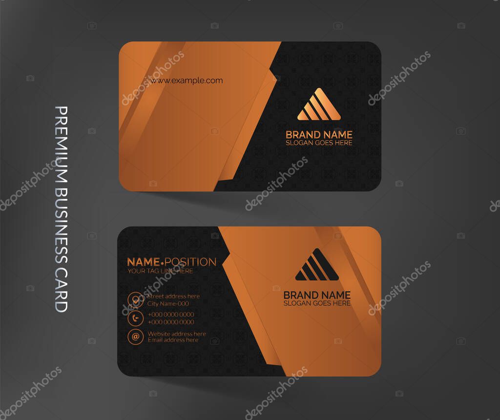 Premium luxury business card tempalte with mockup