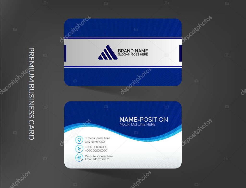 Modern corporate business card template