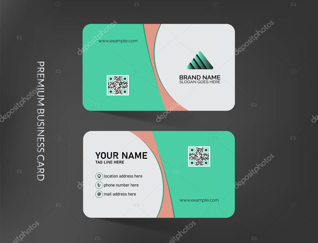 Clean professional business card template