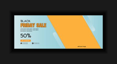 Kara Cuma facebook kapağı ve web afiş şablonu tasarımı