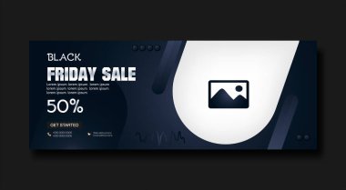 Kara Cuma facebook kapağı ve web afiş şablonu tasarımı