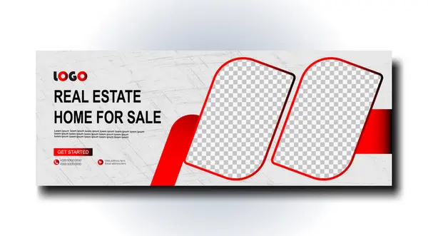 Gayrimenkul facebook kapağı ve web afiş şablonu tasarımı