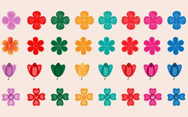 Vahşi çiçek deseni ve arkaplan tasarımı