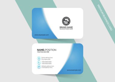 Modern mavi kart şablonu tasarımı