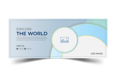 Modern rulo pankart, yaratıcı geometrik rulo afiş şablon tasarımı, konferanslar, sunumlar, x afişi, seminerler için tasarım, promosyonlar, modern iş konsepti tasarım vektör çizimi