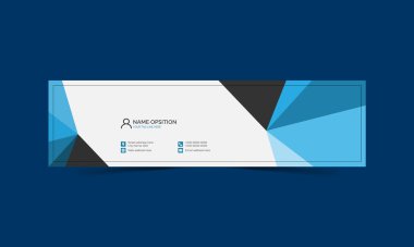 Modern bağlantılı kapak tasarımı iş, pazarlama, kişisel şablon, arkaplan, imza şablonu. Kişisel bağlantı şablon tasarımı