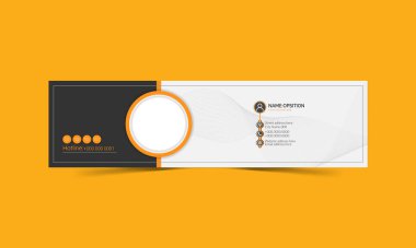 Modern bağlantılı kapak tasarımı iş, pazarlama, kişisel şablon, arkaplan, imza şablonu. Kişisel bağlantı şablon tasarımı