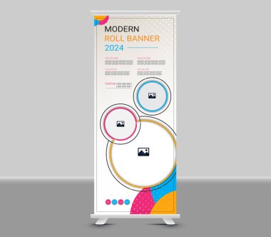 İş için modern pankart şablonu tasarımı. Sancak dur. Pankartı çek. X paneli tasarımı