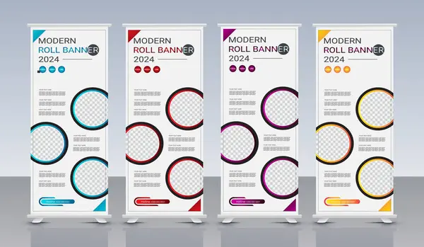 Pankartı kaldırın, afişi çekin, x-banner, iş için modern dikey vektör tasarımı, sunum, reklam, ekran. Modern x pankartı, çek bayrağı, dur bayrağı