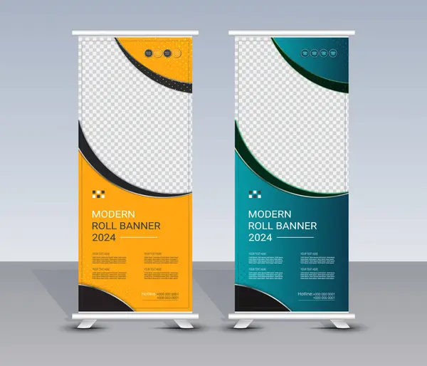 Soyut modern rulo şablon tasarımı iş, reklam, sunum, kapak, poster, broşür, ekran. X pankartı. Sancak dur. Pankartı çek