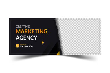 Dijital pazarlama sosyal medya afiş şablonu vektörü