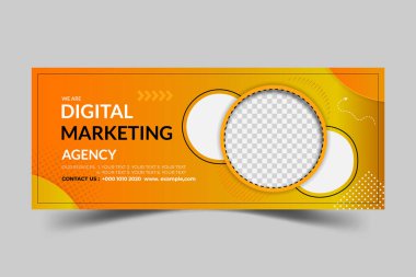 Dijital pazarlama işi sosyal medya pazarlama sancak vektörü