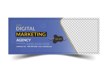 Modern kurumsal sosyal medya ileti pankartı