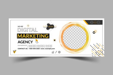 Modern kurumsal sosyal medya ileti pankartı