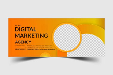 Dijital pazarlama ajansı Fb kapak şablon tasarımı