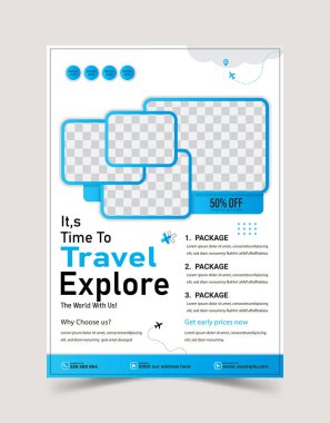 Seyahat ve turizm modern uçuş şablonu tasarımı
