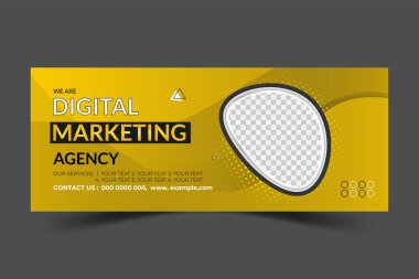 Sosyal medya kapağı ve web afişi şablon tasarımı