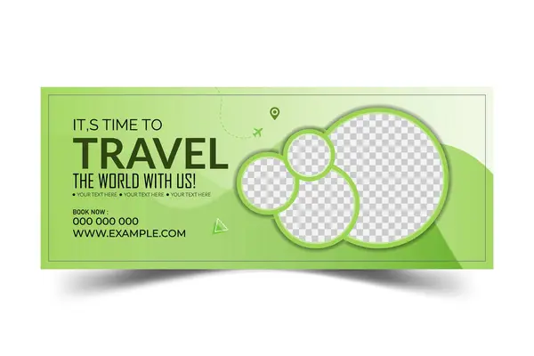 Seyahat Facebook kapak afişi şablon tasarımı