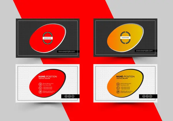 Logolu ve simgeli zarif bir kartvizit tasarımı. Yaratıcı bir ziyaret kartı şablonu. Kimlik kartı, Neame kart vektör illüstrasyonu