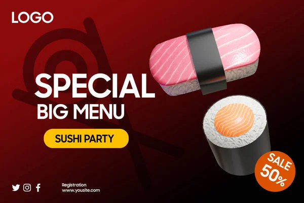 Yemek çubukları ve kırmızı havyarlı suşi rulosu. vektör illüstrasyonu