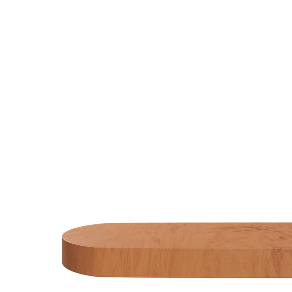 Wooden Table Isolated White Background — Stock Photo, Image