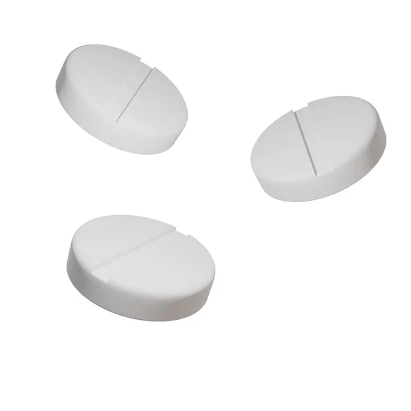 Pilules Isolées Sur Fond Blanc Illustration Vectorielle — Photo