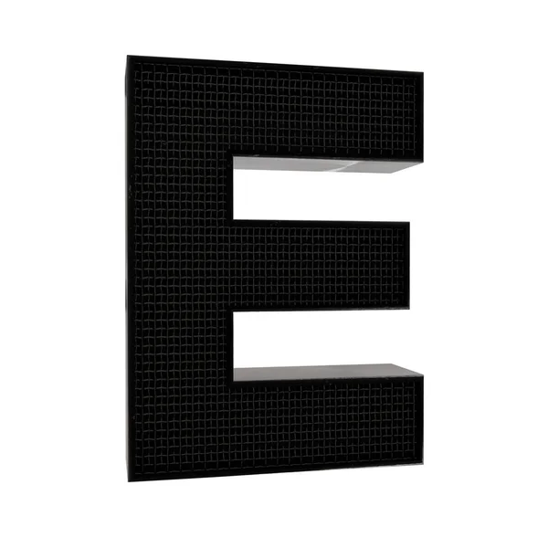 Μαύρο Αλφάβητο Γράμμα Απομονωμένο Λευκό Φόντο — Φωτογραφία Αρχείου