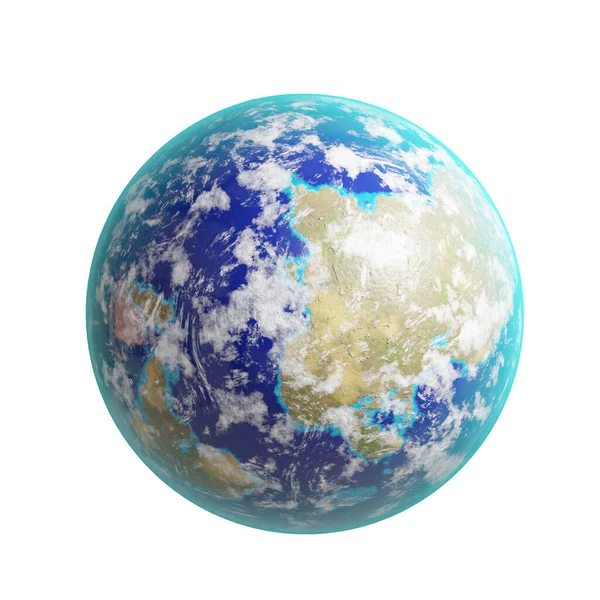 Erde Planet Mit Blauem Himmel — Stockfoto