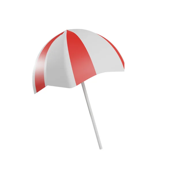 Piros Esernyő Elszigetelt Fehér Háttér — Stock Fotó
